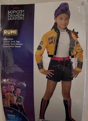 KPop Demon Hunters Rumi Costume Spirit Halloween Child Large SAME DAY SHIP - Изображение 1 из 3