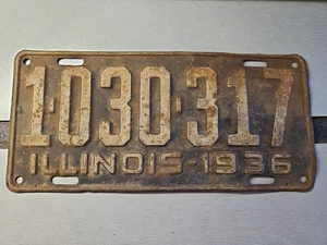 1936 Illinois License Plate (Lot 1681) - Picture 1 of 6