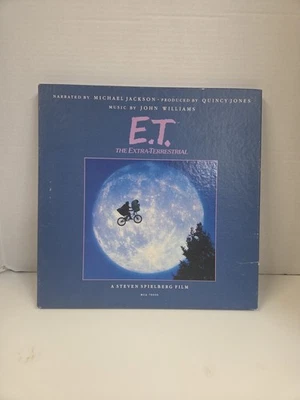 E.T. Soundtrack Narrated by Michael Jackson 1982 MCA Box LP Booklet & Poster Foto 1 de 4