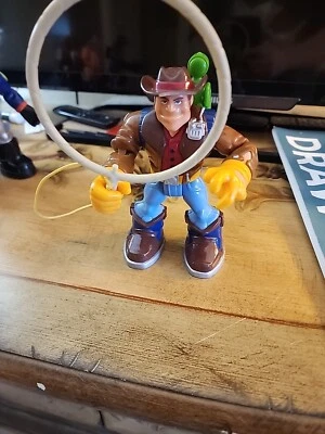 6" Fisher Price Mattel Rescue Heroes Brandon Irons Cowboy W Backpack - Image 1 of 4