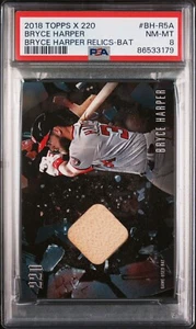 2018 Topps X Bryce Harper 220 Second to None Relics Bryce Harper #BH-R5A PSA 8 - Picture 1 of 3