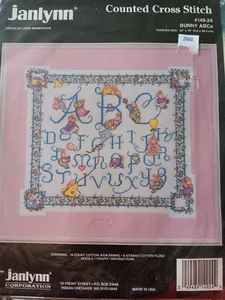 Neu Janlynn Bunny ABC Kreuzstich 20x19" Kit/XX2 - Bild 1 von 4