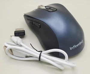 Wireless Bluetooth Mouse With 4 Way Scrolling Black in Color Infinmind Y670 - Picture 1 of 7