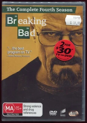 Breaking Bad Season 4 (DVD TV Series) 4 Disc Set Region 4 - Image 1 of 2