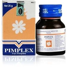 Homeopathic SBL Pimplex Tabs 25 gm Reduces Pimples, Acne, black heads 25 gm
