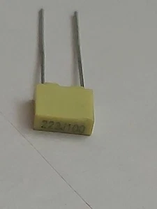 22nf 223J100 Polypropylen Sicherheit Kunststoff Folie 100V 22nF Kondensator 223j - Bild 1 von 5