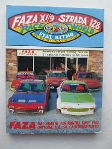 FAZA X1/9 STRADA 128 RACE WORLD & REPAIR MANUAL Fiat Ritmo BY ALFRED S COSENTINO - Imagen 1 de 9