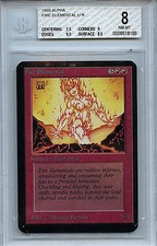MTG Alpha Fire Elemental BGS 8.0 (8) NM-MT Magic Card Amricons  8188