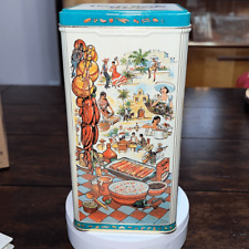 Uncle Ben's Rice Vintage 1987 Collector's Tin Box Tall Rectangular Storage Decor