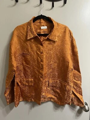 Блузка Krista Larson шелковая оранжевая вискоза OS (товар 21.1) - Изображение 1 из 4