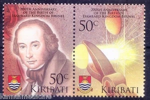 Kiribati 2006 MNH Se-tenant, Build Railways, Steamships, Isambard K Brunel  [Hx] - Picture 1 of 1