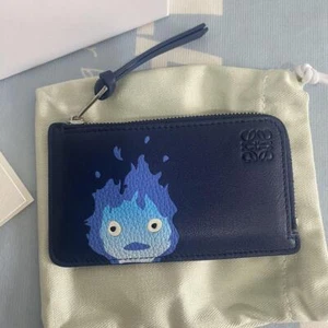 Studio Ghibli LOEWE x Howl's Moving Castle Calcifer Card Holder Coin Case Blue - Picture 1 of 6
