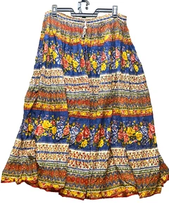 Basic Editions Skirt Womens Medium (38x35) AOP Flower Boho Peasant Maxi Indie - Picture 1 of 10