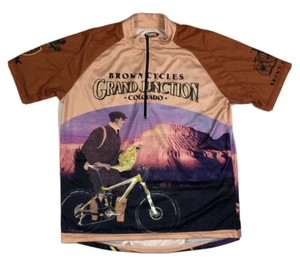 Primal Wear Cycling Jersey Mens Medium Brown Cycles Grand Junction Colorado - Picture 1 of 9