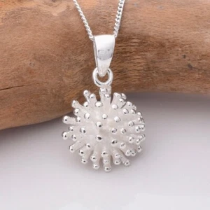 Nuevo collar de crisantemo de plata de ley 925 - Imagen 1 de 4