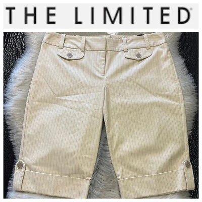 Novo com etiquetas The Limited Drew Fit shorts listrado tamanho 12 bom! Costura de 13 pol.  - Imagem 1 de 4