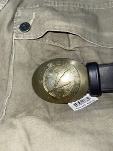 595 $ Ralph Lauren Gürtel Italienisch Vintage RRL Messingschnalle Wintersportgürtel S 28 - Bild 1 von 12