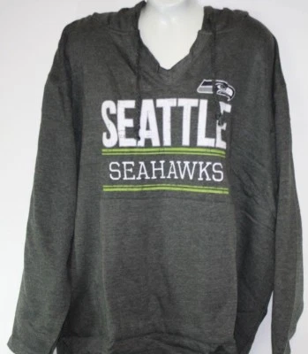 Mujer NFL Seattle Seahawks Fútbol Gris Carbón Serigrafía Pullover Sudadera con Capucha Foto 1 de 3