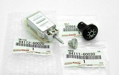 1981-84 Toyota Land Cruiser FJ40 42 45 BJ40 Genuine Headlight Lamp Switch & Knob - Image 1 of 4