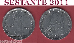 V51 VATICAN CITY VATICANO GIOVANNI XXIII 100 LIRE 1961 KM# 64.2 QSPL / AXF - Imagen 1 de 1