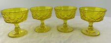 Vintage NORITAKE PERSPECTIVE YELLOW CHAMPAGNE/TALL SHERBET GOBLETS-SET OF 4