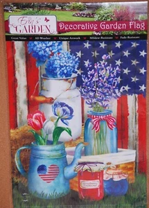 "American Picnic Rustic" Decorative Garden Flag 18"x12.5 - Picture 1 of 9