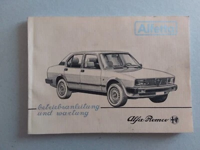 ALFA ROMEO  ALFETTA   MANUALE DI ISTRUZIONE   IN TEDESCO - Immagine 1 di 4