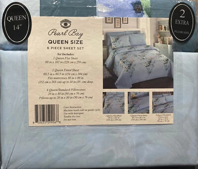 Pearl Bay 1800 豪华超细纤维 6 件套床单 — 第 1/2 张图片