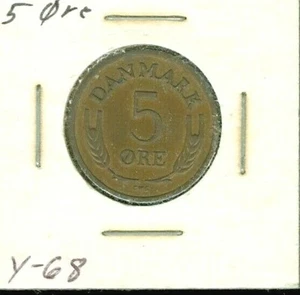 1966 DENMARK 5 ØRE NICE CIRCULATED COIN - Picture 1 of 2
