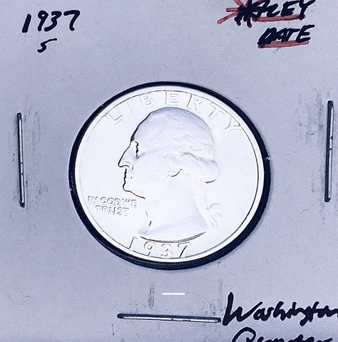 1937-S  SAN FRANCISCO  MINT  KEY DATE!  U.S. WASHINGTON QUARTER Cover