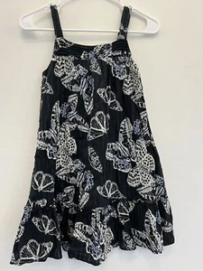 Gap Kids Navy Metallic Stripes Butterfly Dress, Sundress Size Medium, 8 - Picture 1 of 11
