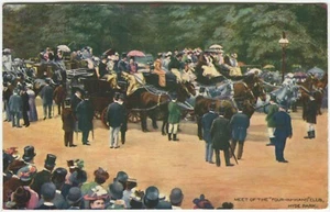 FOUR IN THE HAND CLUB, HORSE & CARRIAGE, HYDE PARK, LONDON - Art Postcard, Tuck - Picture 1 of 2