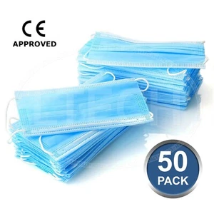 Máscara Desechable 50 Piezas BFE 95% Suave Transpirable Elástica Orejeras Puente Nariz - Imagen 1 de 6