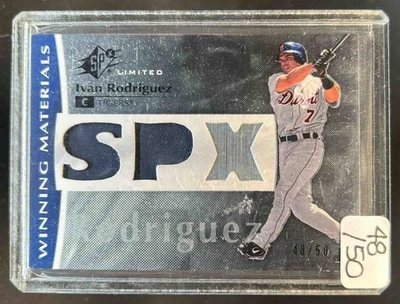 2008 SPx Ivan Rodriguez Winning Materials Dual Jersey #48/50 Tigers - Image 1 of 2