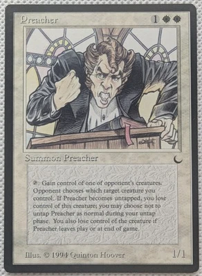 Preacher -LP/NM - The Dark -Magic The Gathering MTG - Regular Rare  - Image 1 of 2