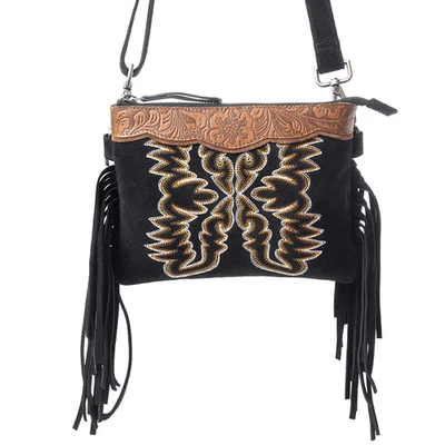 MYRA Desert Wing Crossbody Bag In Black - Image 1 of 4