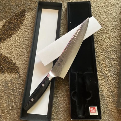 YAXELL YO-U 31320 Kitchen Chef's Knife 210mm 8” VG10 Damascus 37 layer JAPAN - Image 1 of 4