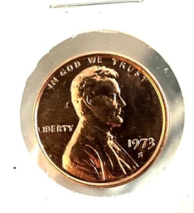 1973 S Proof USA Lincoln Memorial Penny, 1 Cent, Excellent Condition Coin - Picture 1 of 5