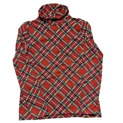 Vintage Talbots Navidad Cuadros Pequeño Cuello Tortuga    Foto 1 de 4