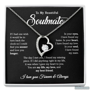 Collana To My Soulmate, Regalo Gioielli Compleanno o San Valentino per Moglie Fidanzata - Foto 1 di 4