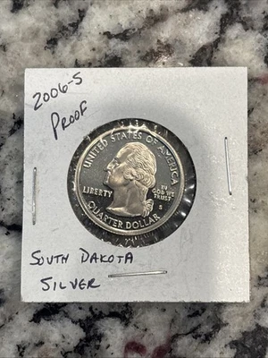 2006 S Silver Proof SOUTH DAKOTA Quarter - 90% Silver - Image 1 of 4