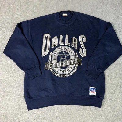 Sudadera De Colección Nutmeg Mills Dallas Cowboys Para Hombres XL Azul NFL Fútbol EE. UU. 90s Foto 1 de 4