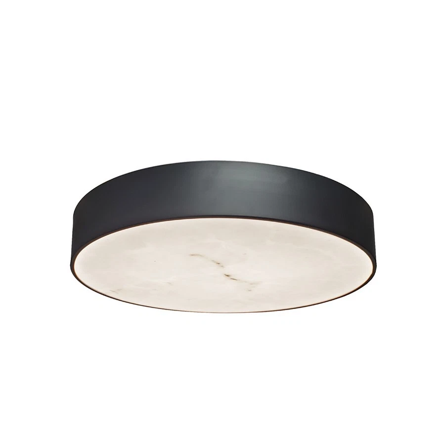 Dainolite Walsh 1LT LED 16" Flush Mount, Black/Alabaster - WSH-1630LEDFH-MB - Image 1 of 1