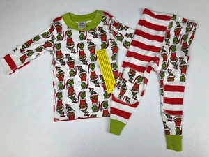 Hanna Andersson Dr Seuss Grinch Christmas Holiday Mix It Up Long Johns Pajamas - Picture 1 of 4