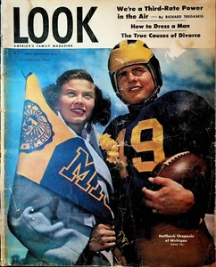 Look Magazine October 28 1947 Bob Chappuis Michigan Wolverines Renee Martz - Picture 1 of 3