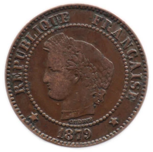 2 CENTIMES 1879 A - FRANCE - Cérès - Petit A - Picture 1 of 2