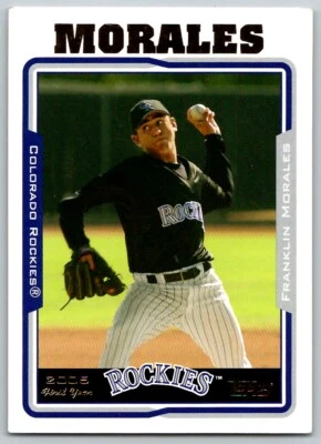 2005 TOPPS UPDATES & HIGHLIGHTS FRANKLIN MORALES RC COLORADO ROCKIES #UH306 - Image 1 of 2