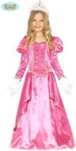 Costume Principessa del Regno Rosa Carnevale Bambina Vestito Bella Addormentata - Foto 1 di 1