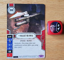 Star Wars Destiny #17 Kallus' Bo-Rifle - Legacies Legendary Card+Dice