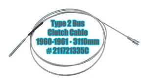 VW TYPE 2 BUS CLUTCH CABLE 1960-1961 KOMBI MICROBUS DELUXE COMMERCIAL 211721335C - Picture 1 of 2